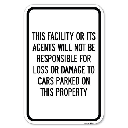 SIGNMISSION Safety Sign, 12 in Height, Aluminum, 18 in Length, 22819 A-1218-22819